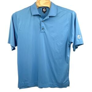 Footjoy Polo Shirt Mens Large Light Blue, FJ Logo on Sleeve